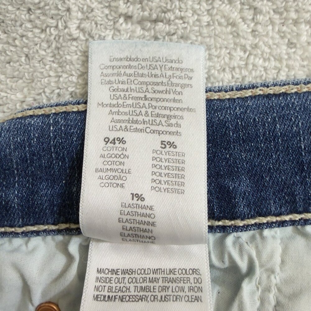 Mother The Weekender Fray Jeans Size 33 Medium Wash Denim Flared Leg Made In USA - Picture 5 of 13